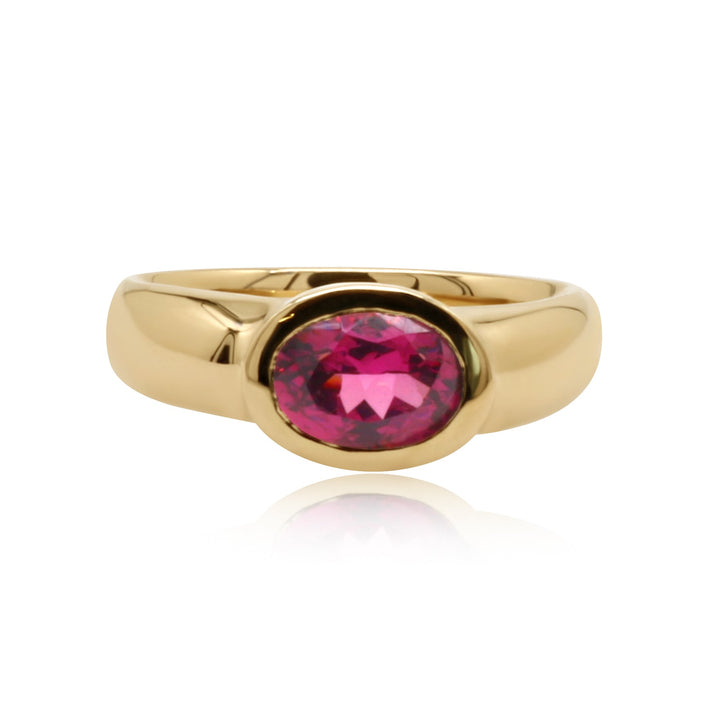 Comet Raspberry Garnet Ring