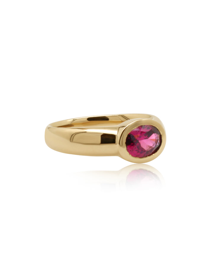 Comet Raspberry Garnet Ring