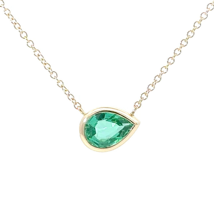 Emerald Pear Necklace