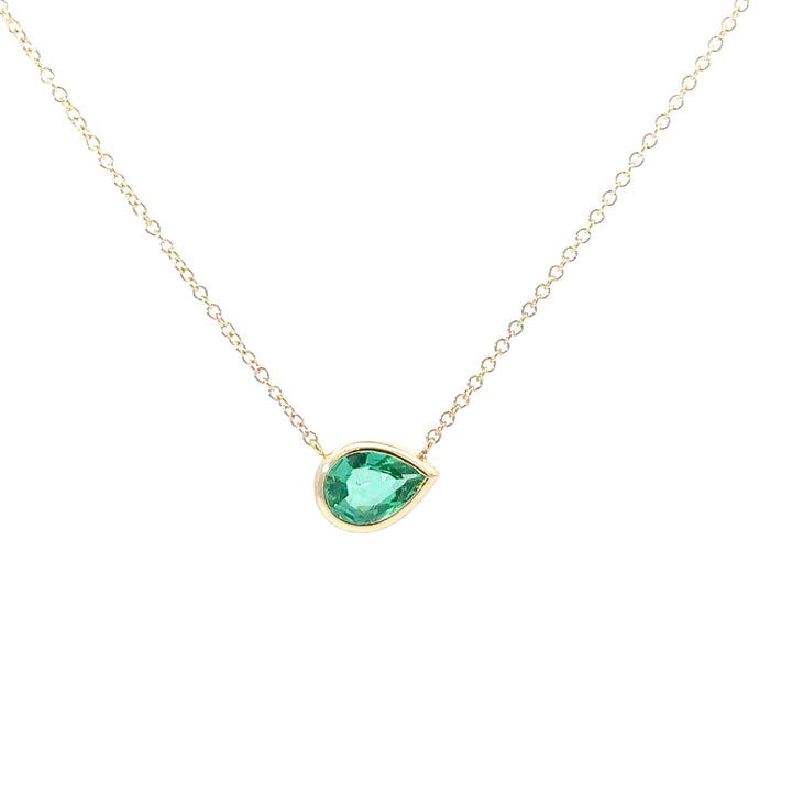 Emerald Pear Necklace