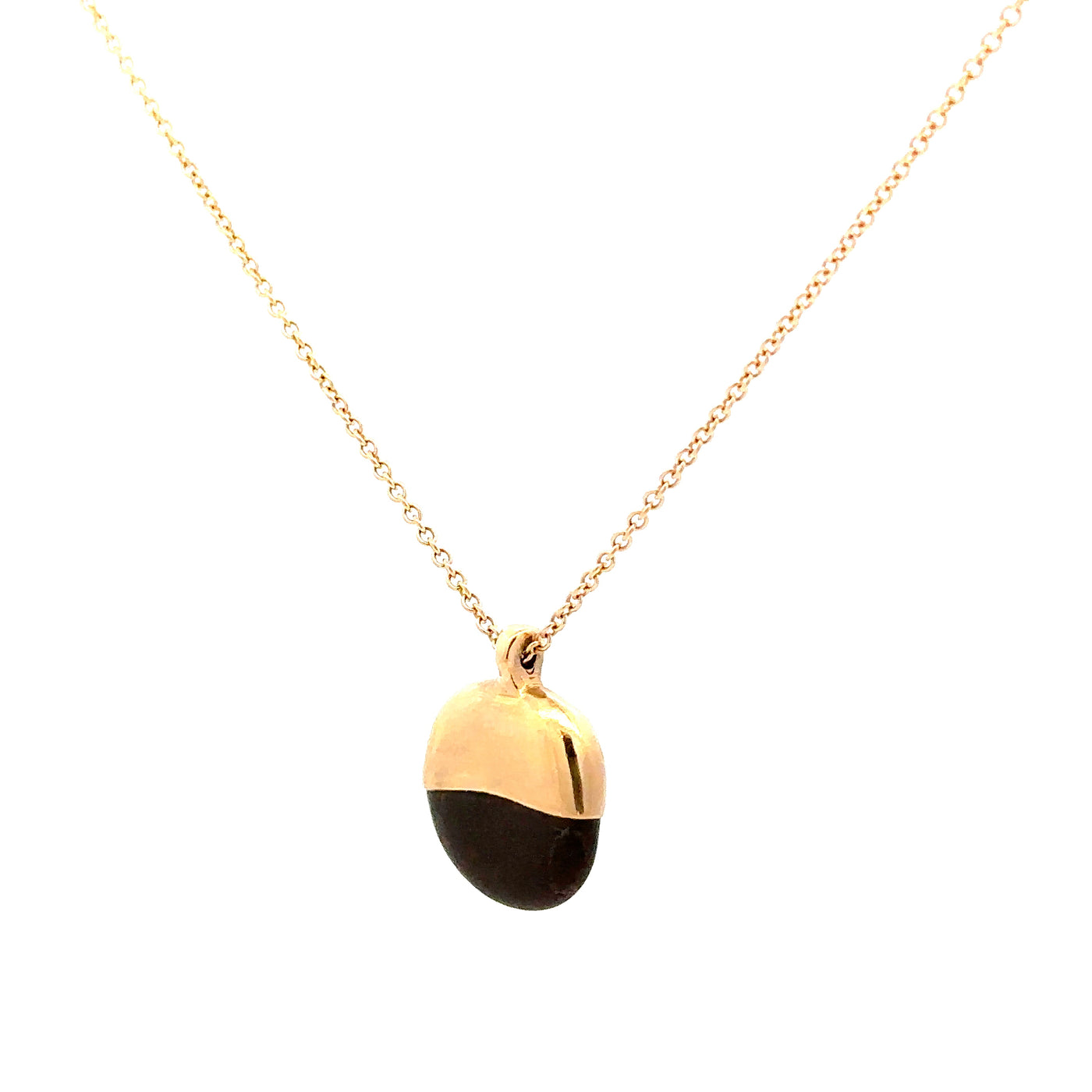 Gold Dipped Pebble Necklace #1