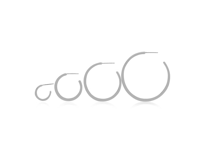 Small Crescent Hoop Earrings 14K Gold