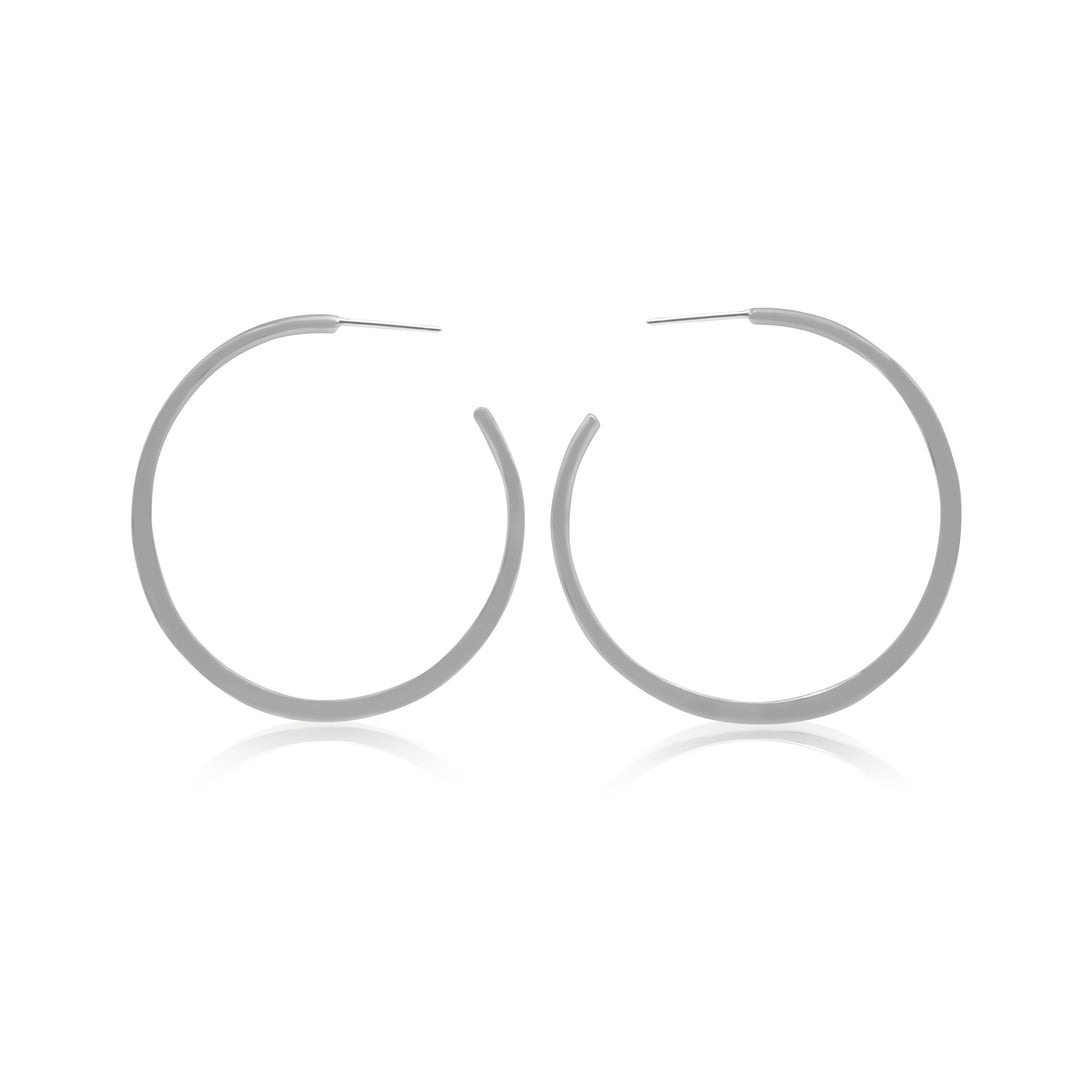 Extra-Large Crescent Hoop Earrings 14K Gold