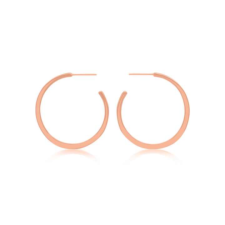 Large Crescent Hoop Earrings 14K Gold