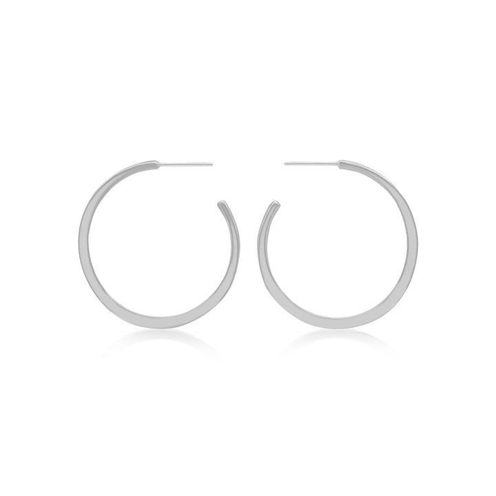 Large Crescent Hoop Earrings 14K Gold