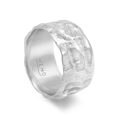 Basalt White Gold Extra-Wide Band