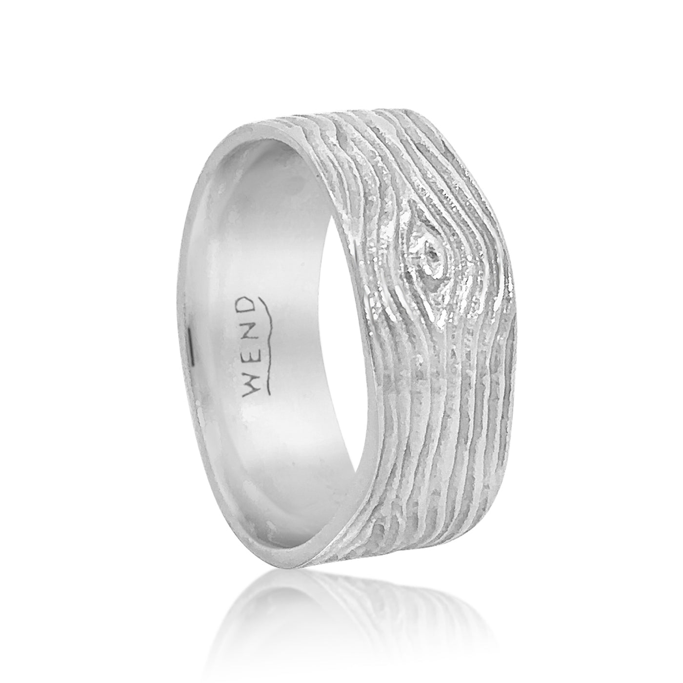 Knots White Gold Wide Band