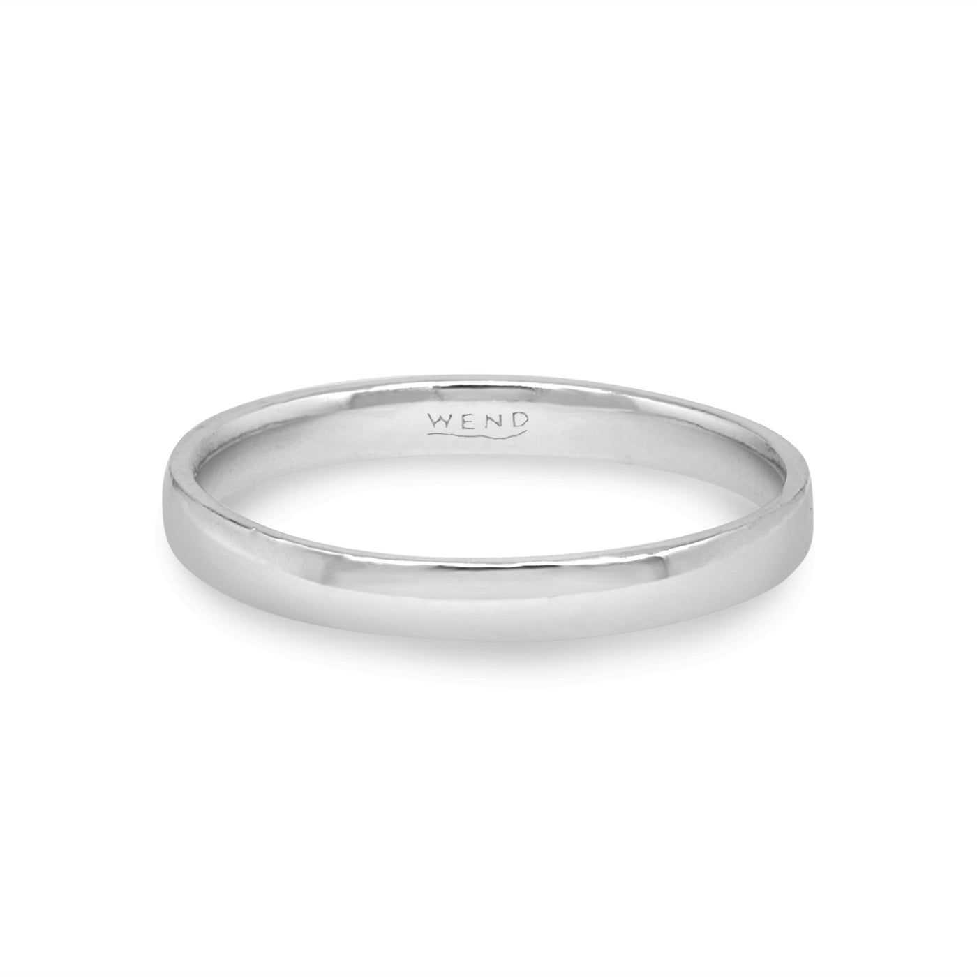 Smooth White Gold Thin Band