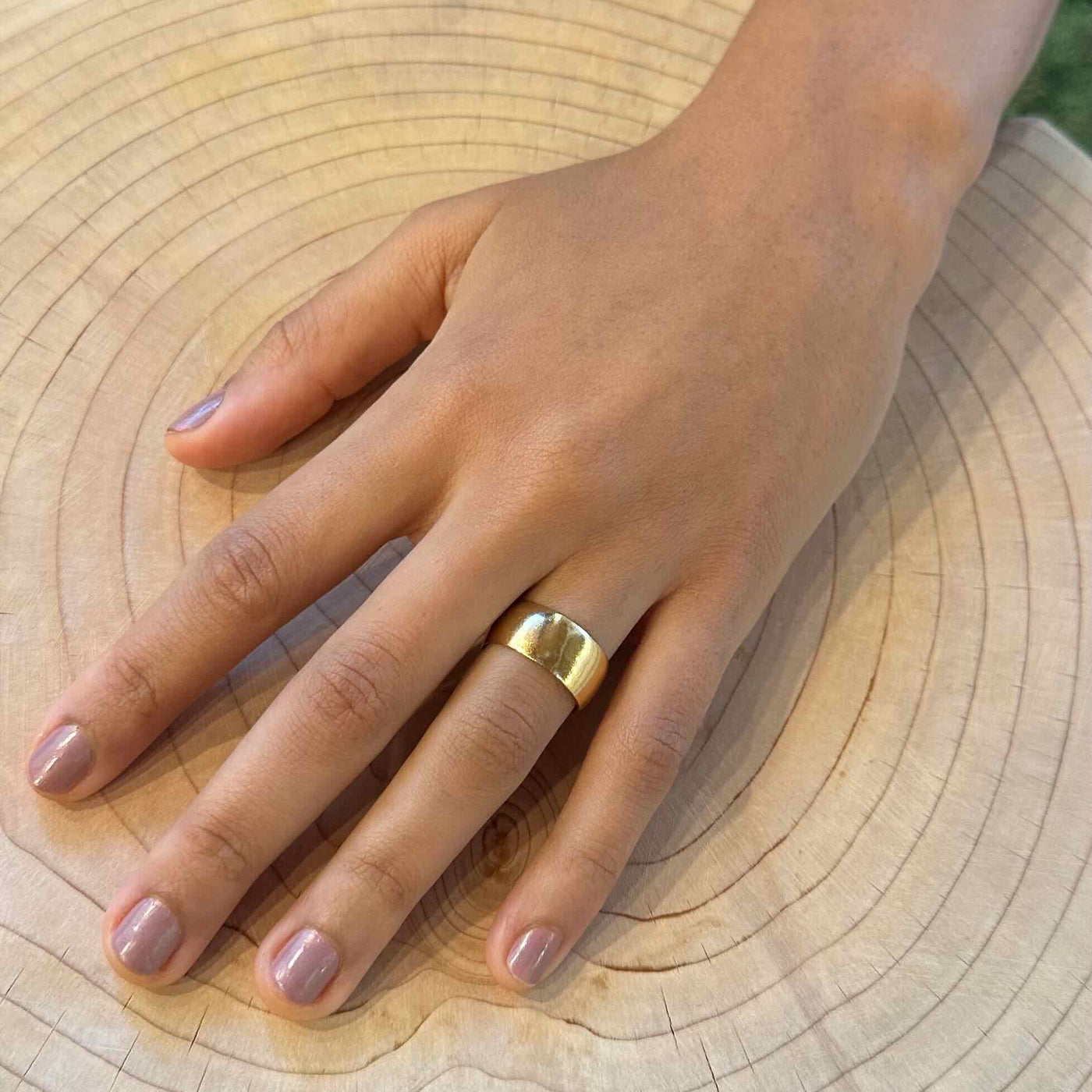 Smooth Yellow Gold Extra-Wide Band