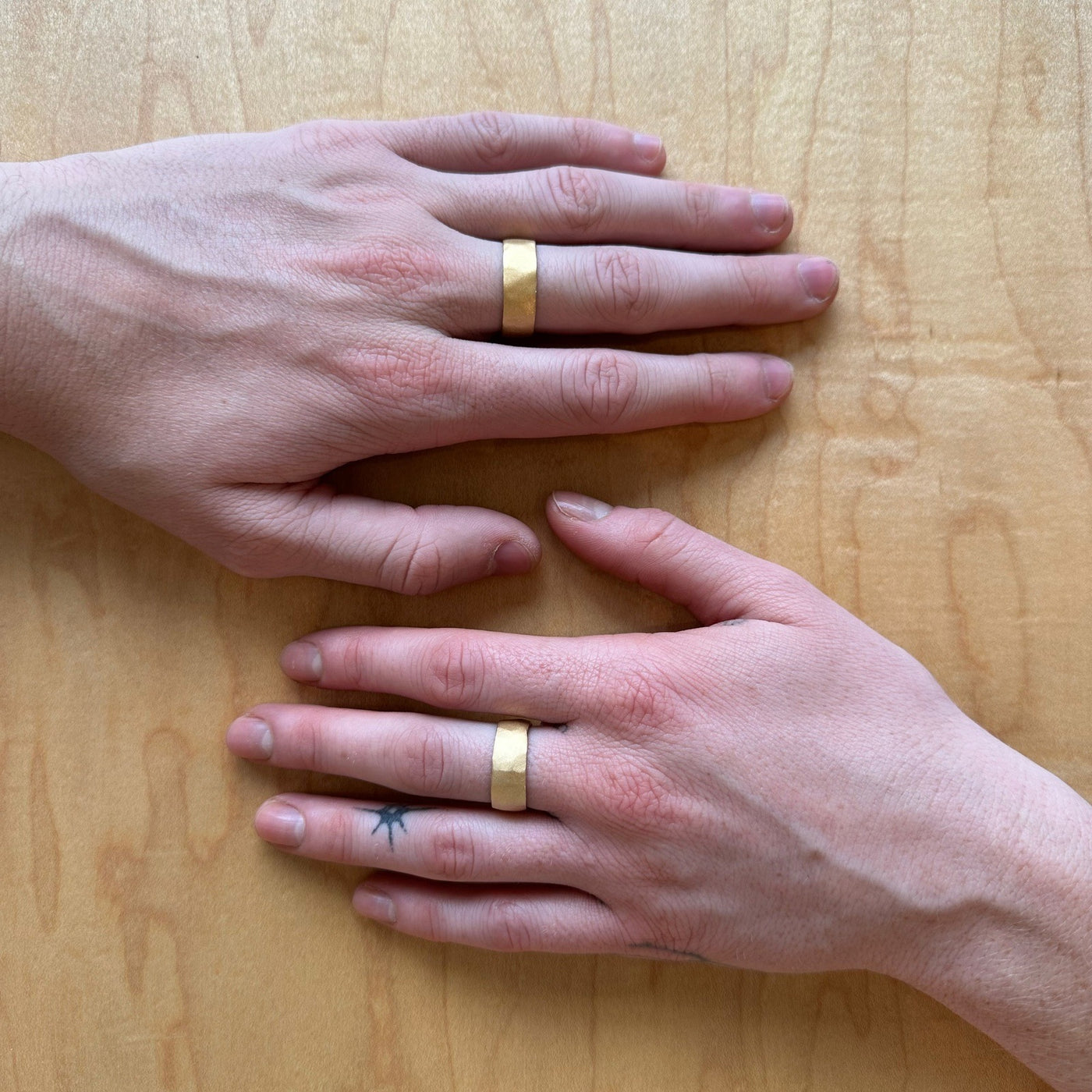 Sandstone Yellow Gold Wide Band