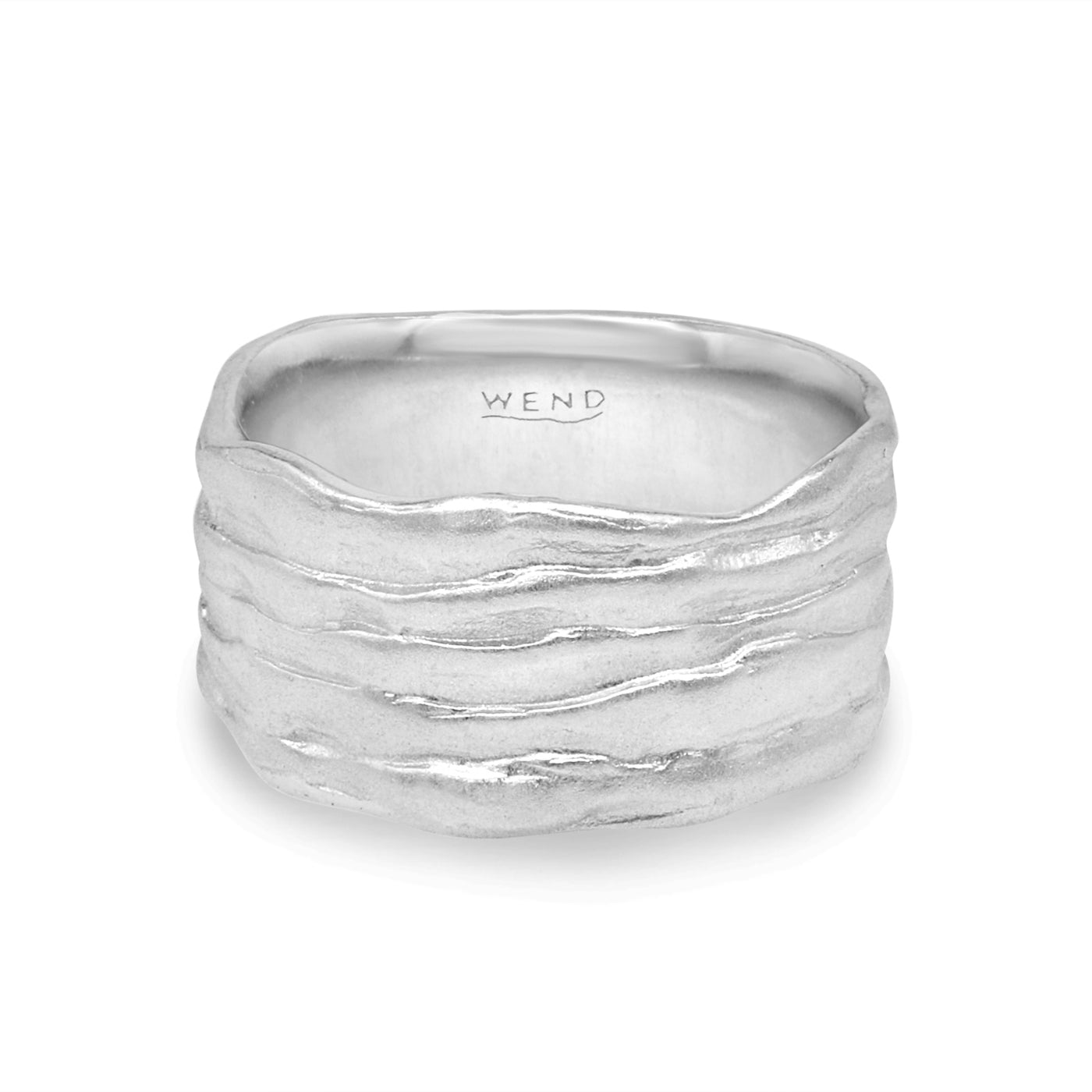 Waterfalls White Gold Extra-Wide Band