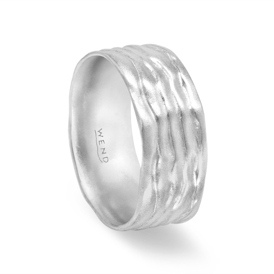 Waterfalls Silver Wide Band