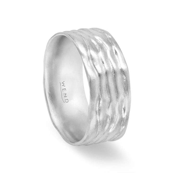 Waterfalls Silver Wide Band