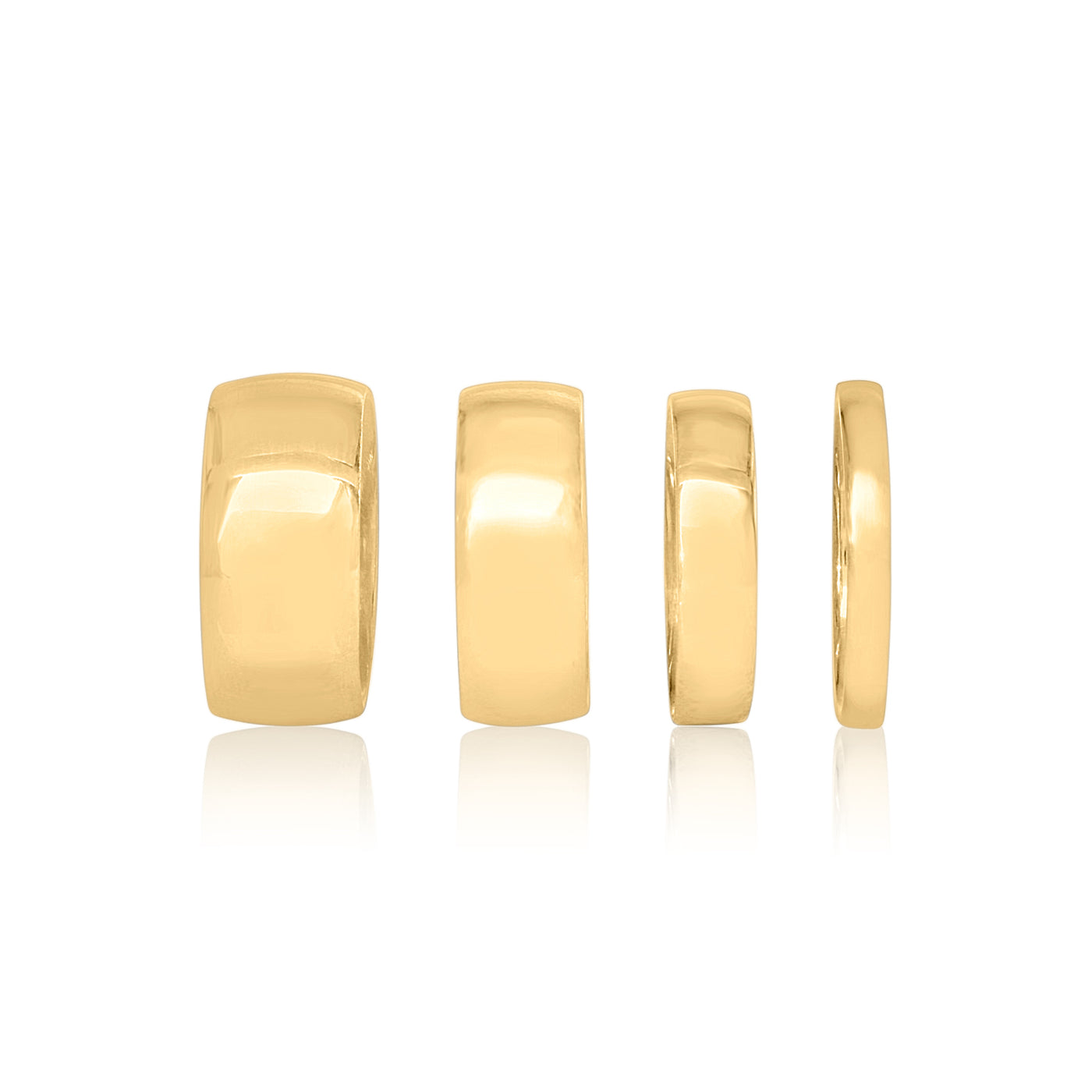 Smooth Yellow Gold Wide Band