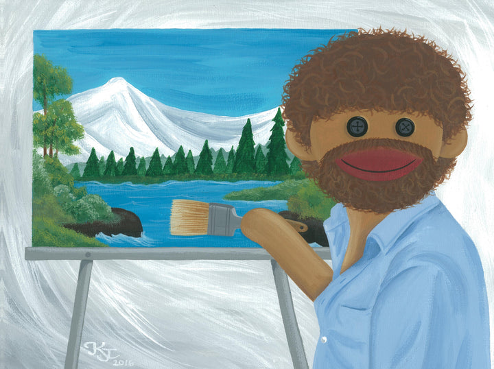 Sock Monkey Bob Ross
