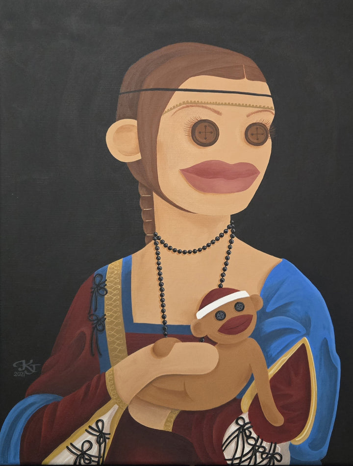 The Lady with a Sock Monkey