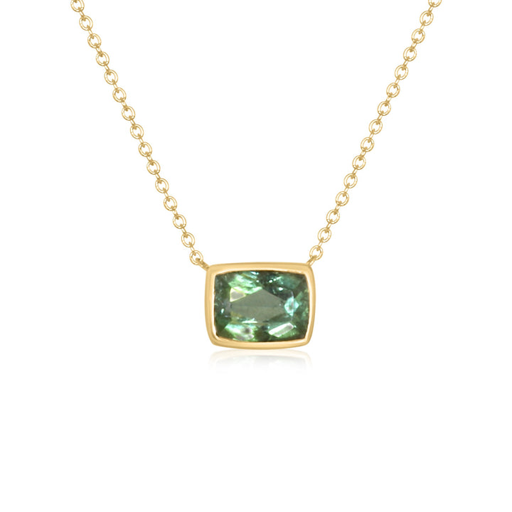 Teal Tourmaline Necklace