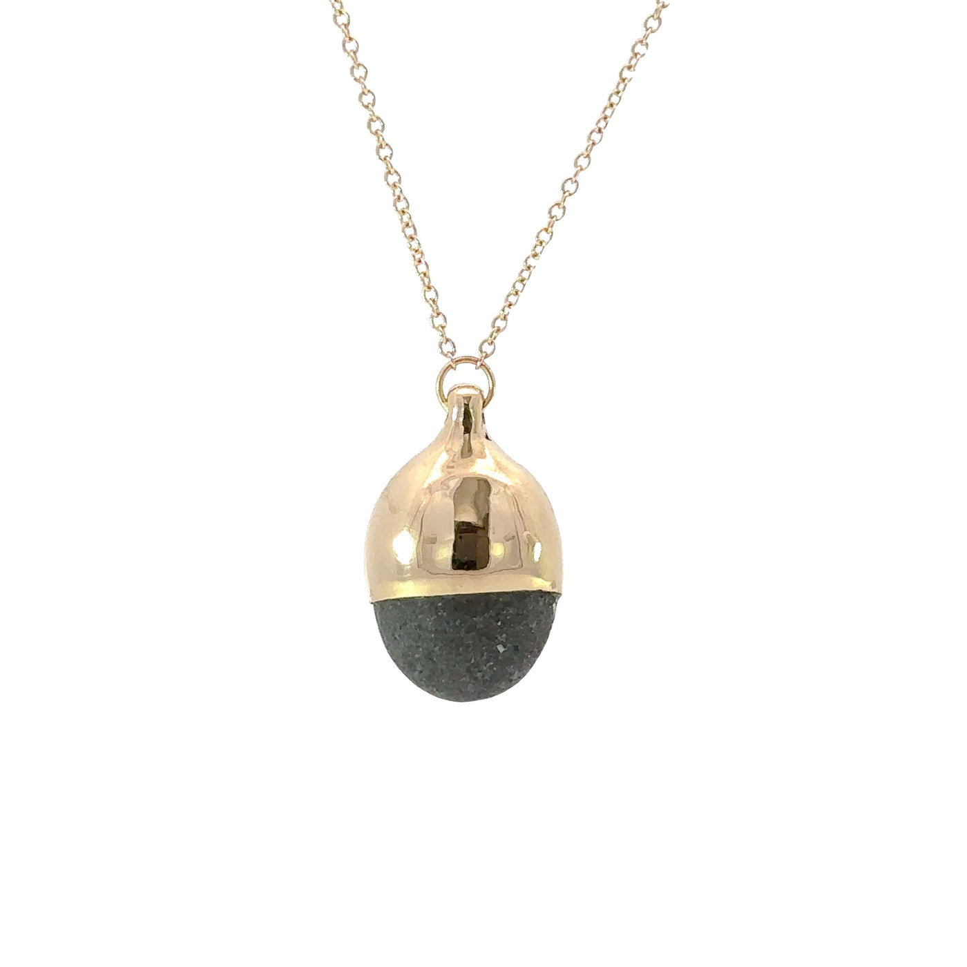 Gold Dipped Pebble Necklace #3