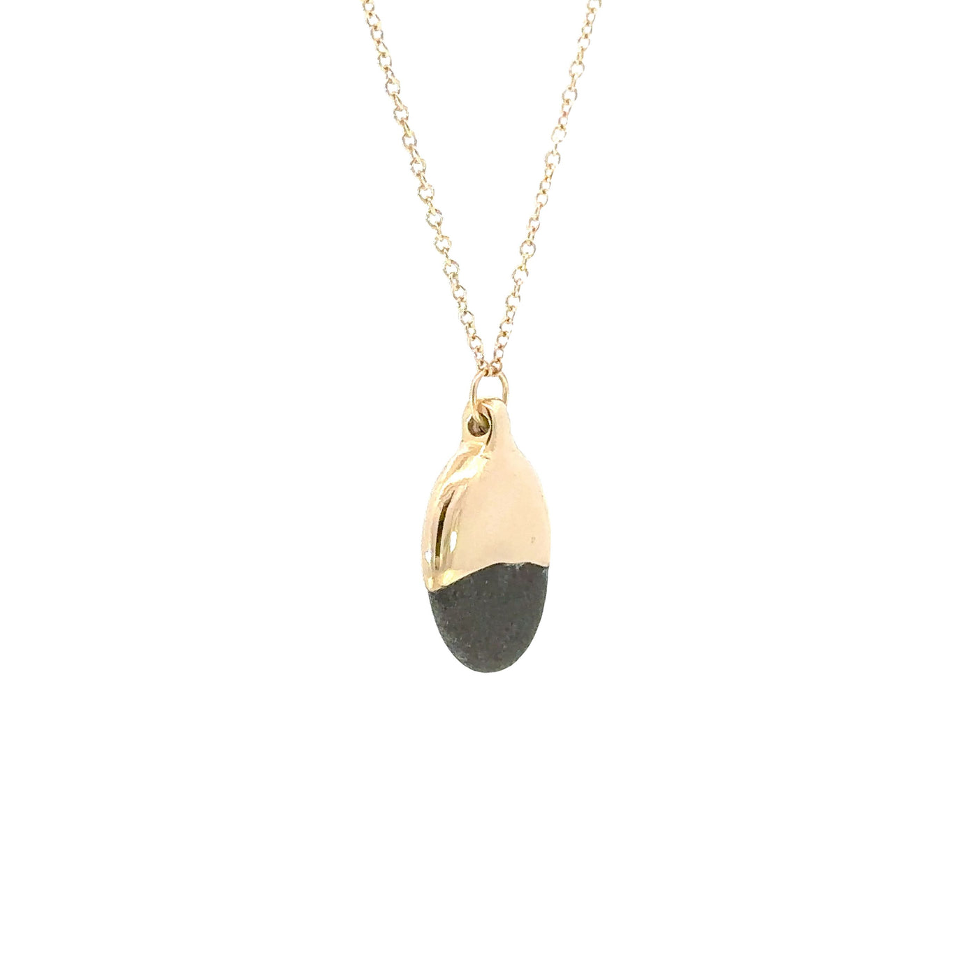 Gold Dipped Pebble Necklace #4