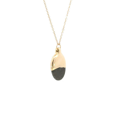 Gold Dipped Pebble Necklace #4