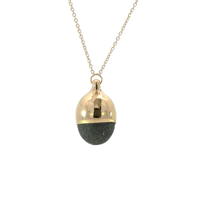 Gold Dipped Pebble Necklace #3