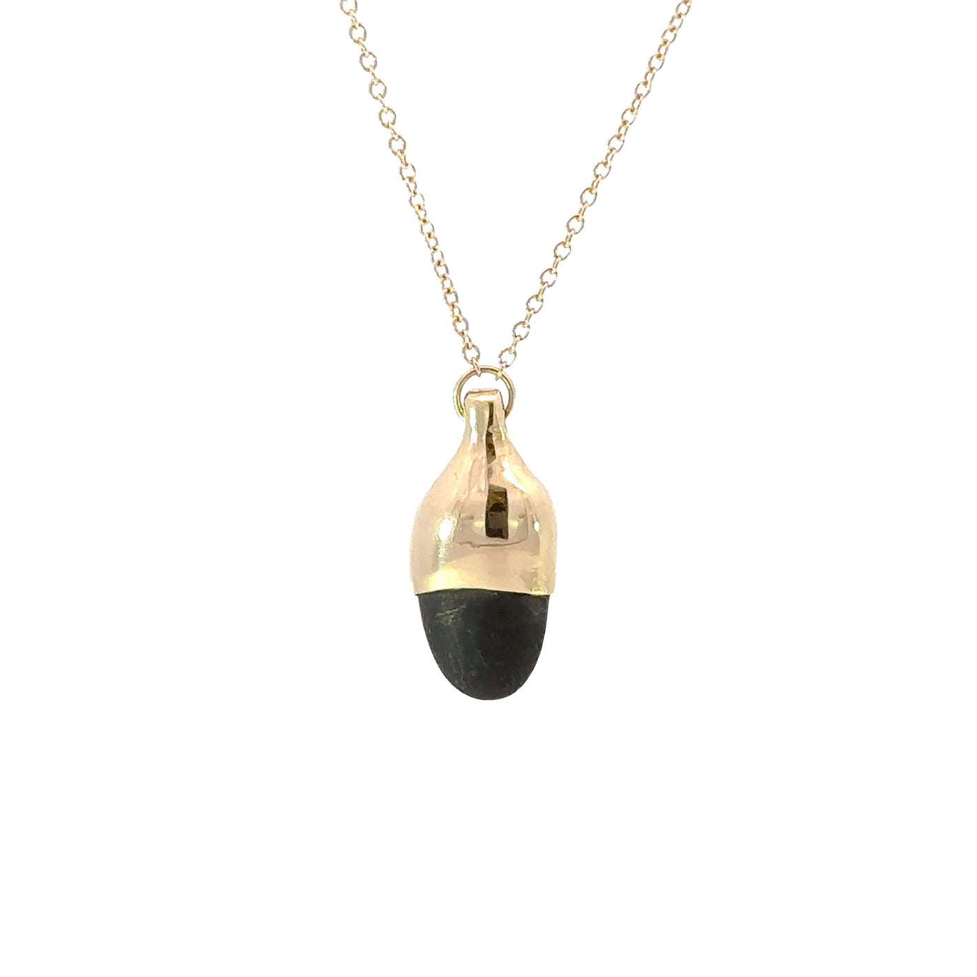 Gold Dipped Pebble Necklace #7