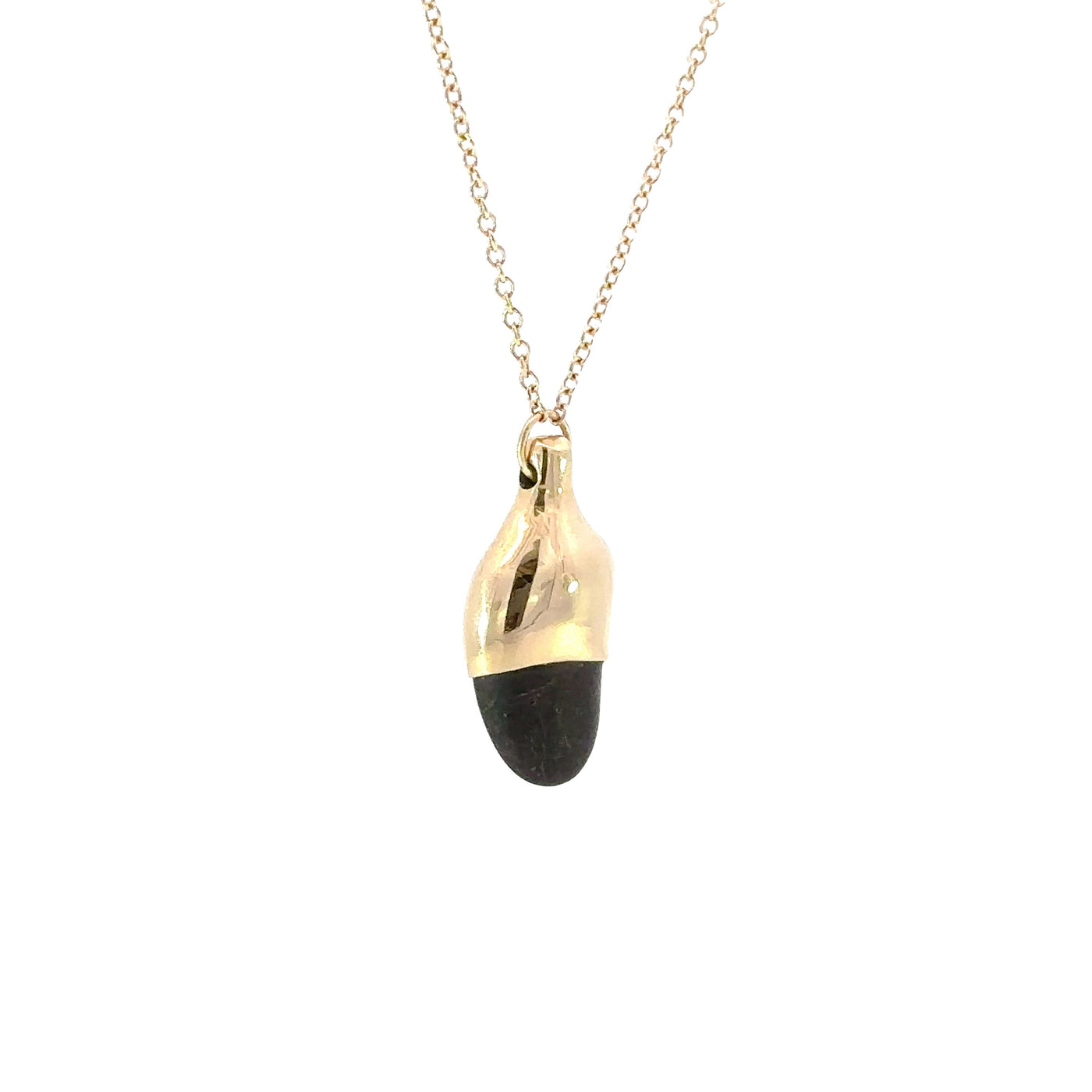 Gold Dipped Pebble Necklace #7