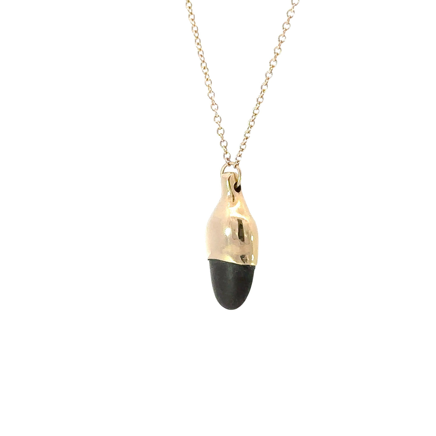 Gold Dipped Pebble Necklace #7