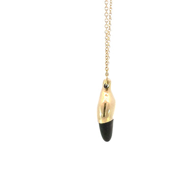 Gold Dipped Pebble Necklace #7