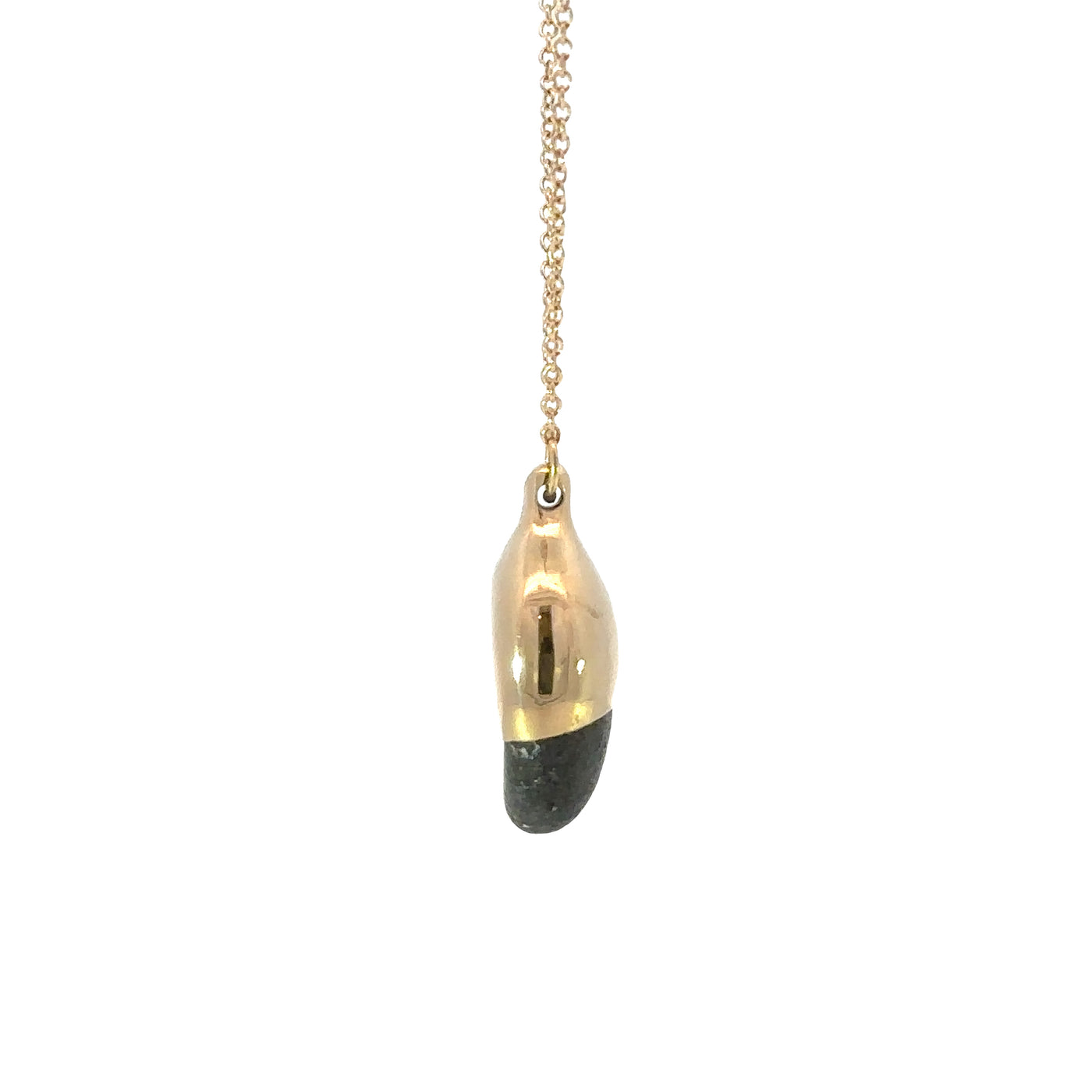 Gold Dipped Pebble Necklace #7