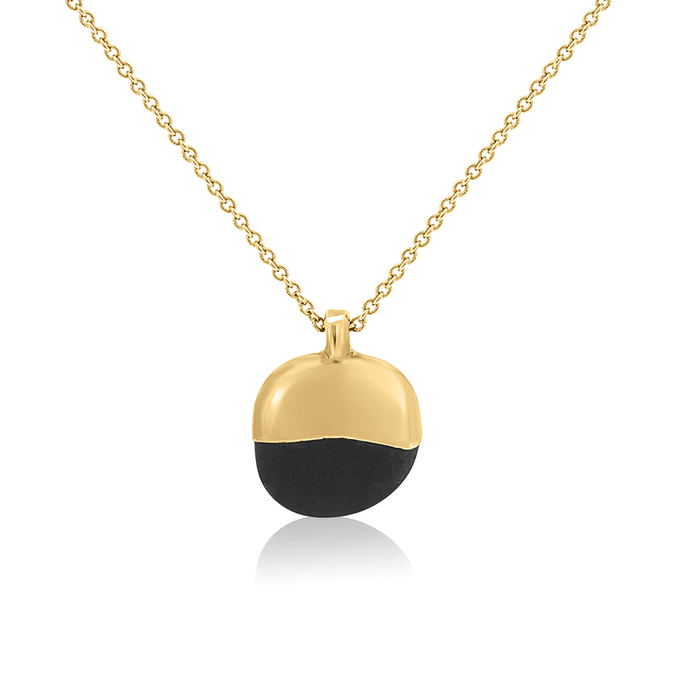 Gold Dipped Pebble Necklace #1