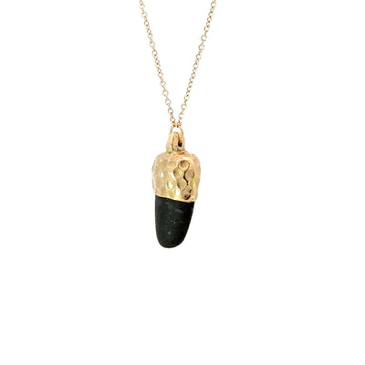 Gold Dipped Pebble Necklace #2