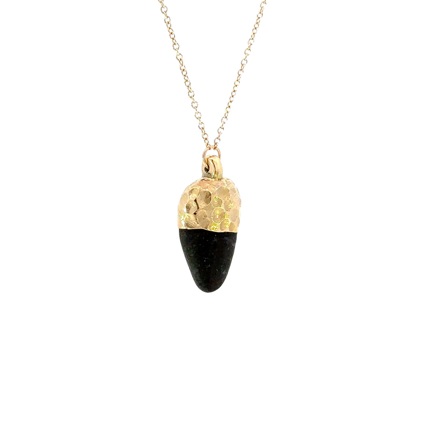 Gold Dipped Pebble Necklace #2