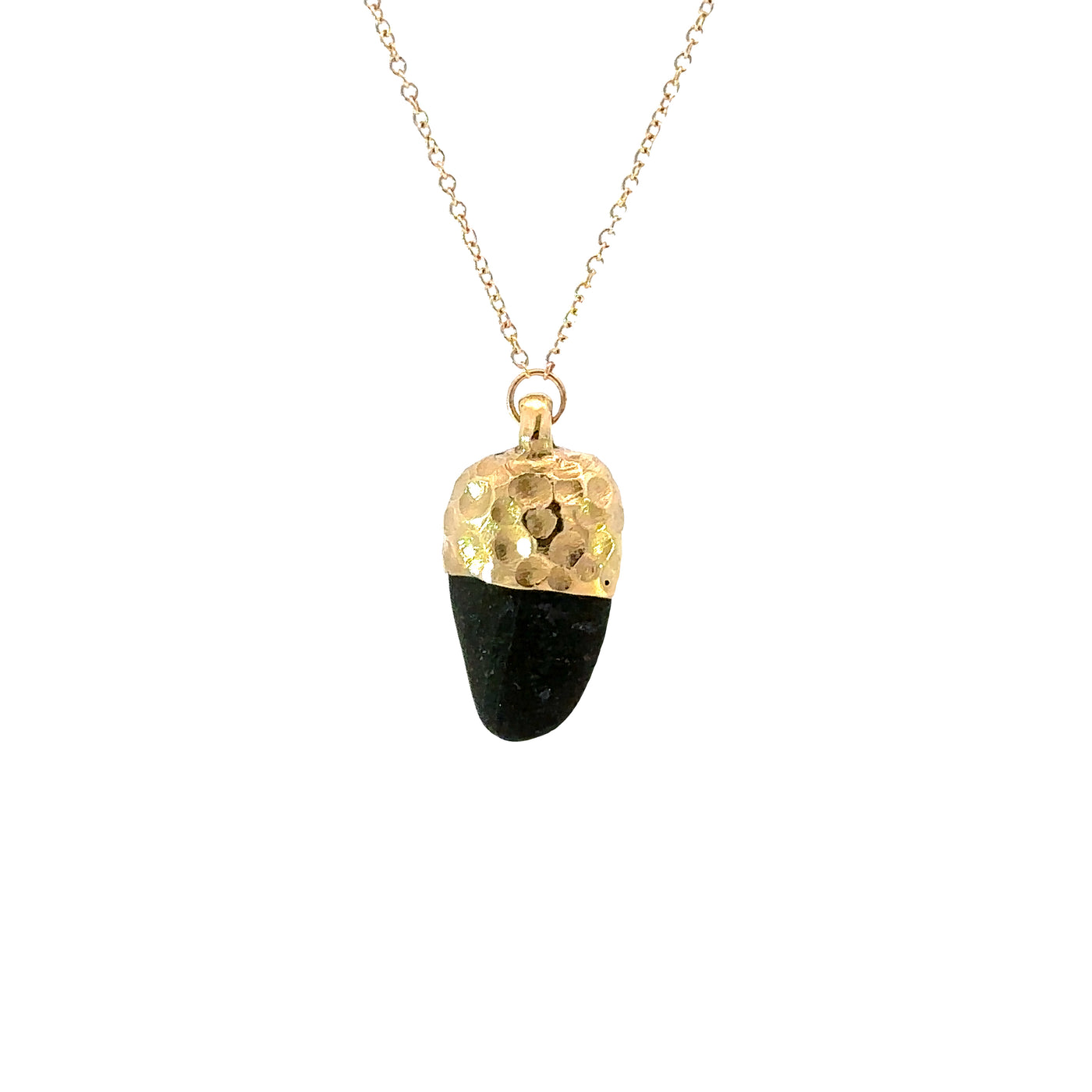 Gold Dipped Pebble Necklace #2