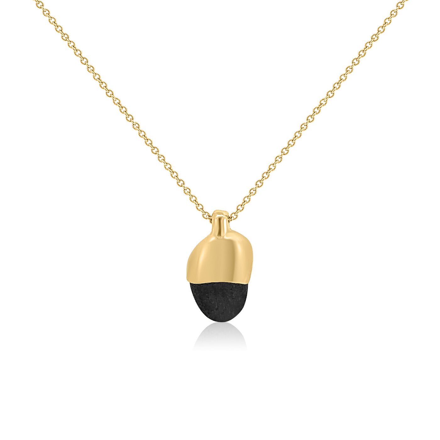 Gold Dipped Pebble Necklace #5