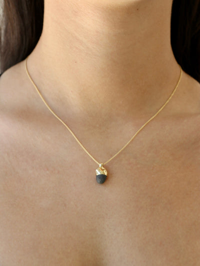 Gold Dipped Pebble Necklace #5