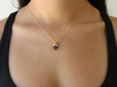 Gold Dipped Pebble Necklace #5