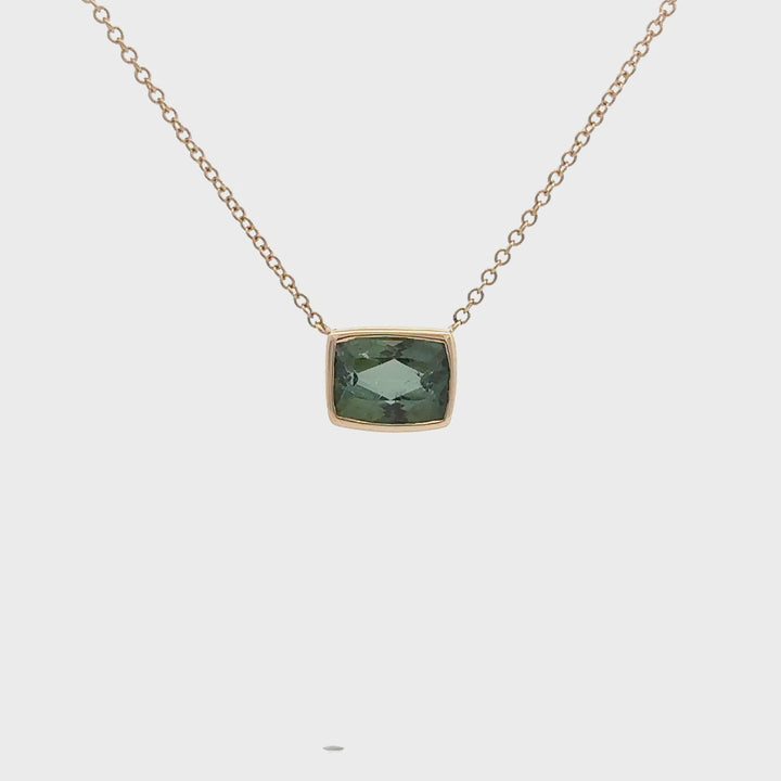Teal Tourmaline Necklace