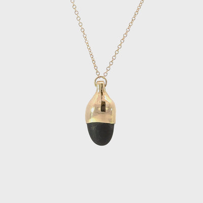 Gold Dipped Pebble Necklace #7