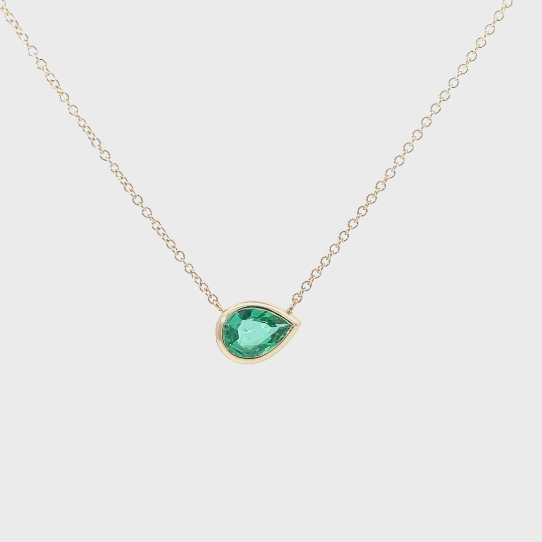 Emerald Pear Necklace