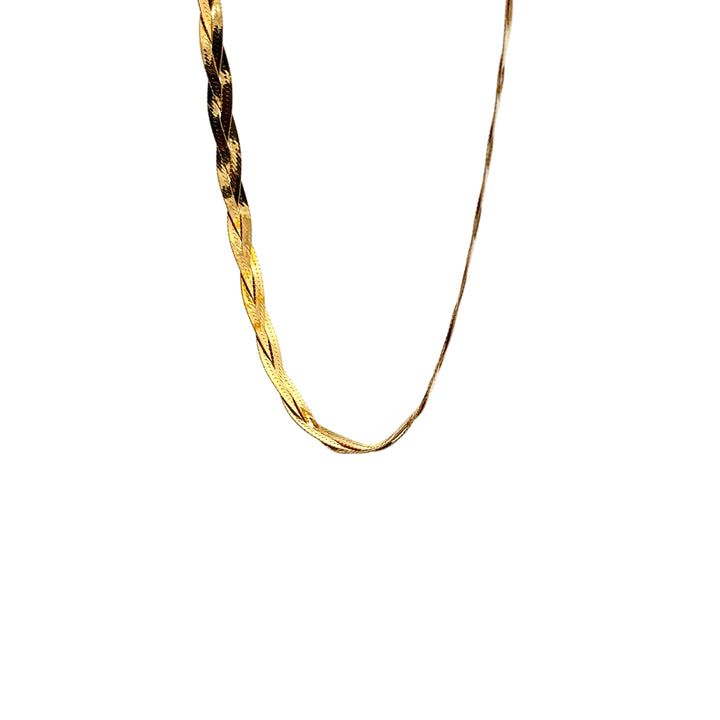 Vintage Gold Braided Serpentine Chain no.61