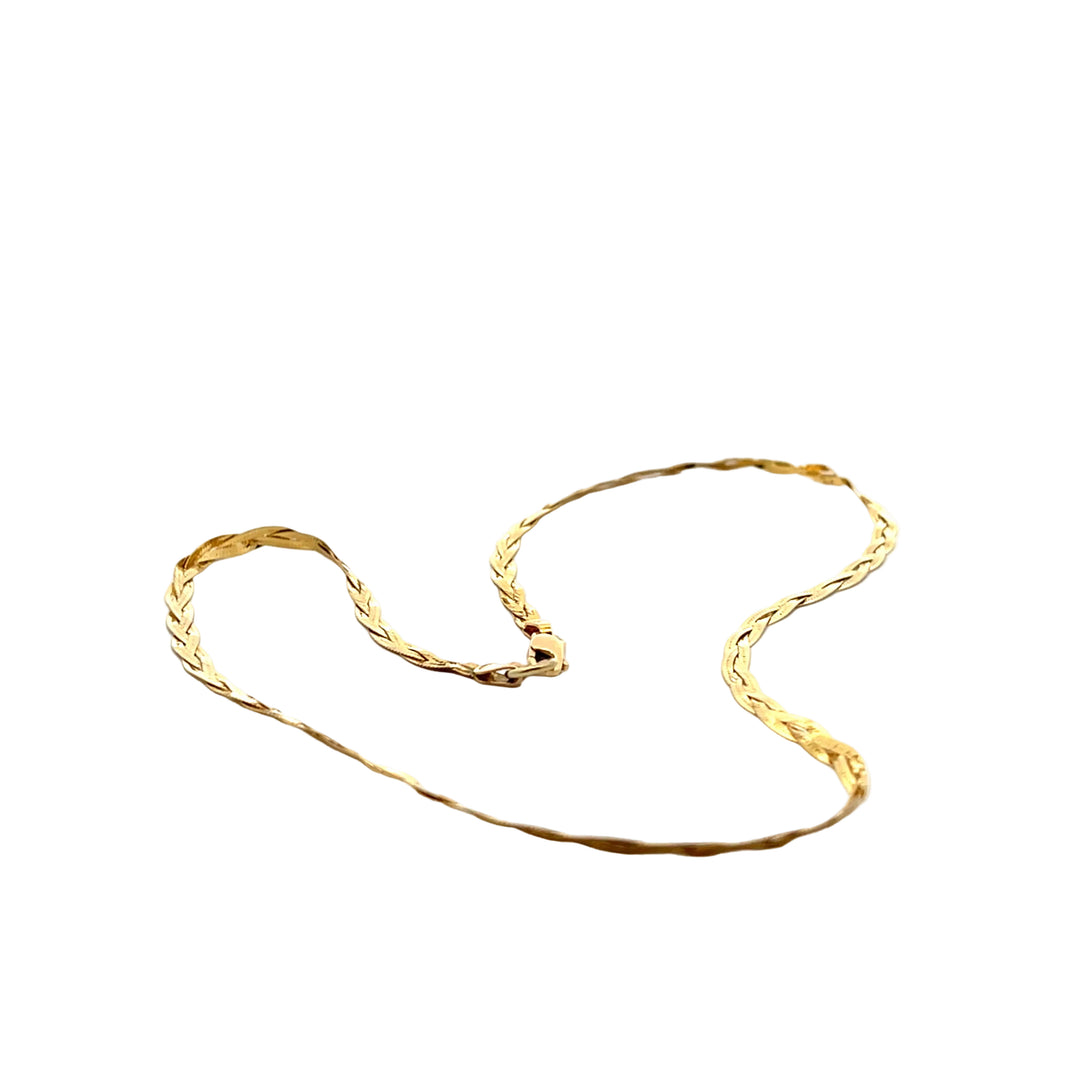 Vintage Gold Braided Serpentine Chain no.61