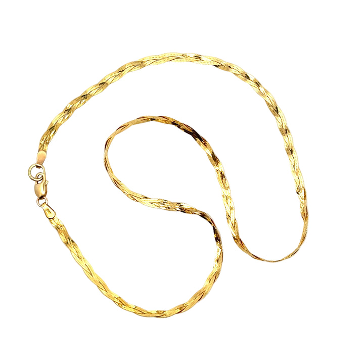 Vintage Gold Braided Serpentine Chain no.61