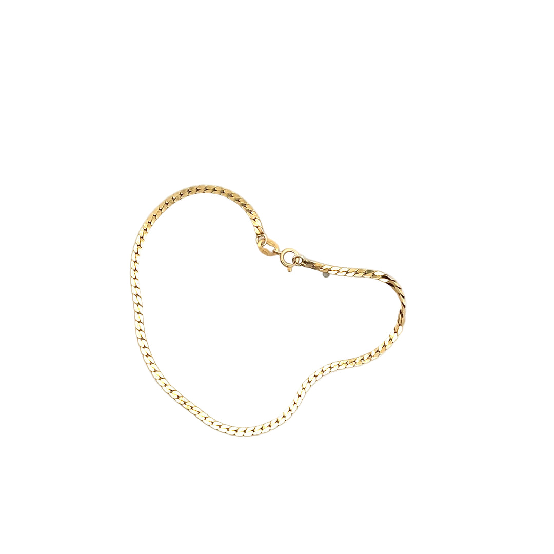 Vintage Gold Herringbone Bracelet no.65