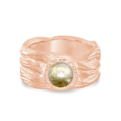 Roots ring bands look like branches or a branches ring with a recycled vintage diamond known as a heritage diamond in certified recycled gold by WEND Jewelry #gemstone-size_6mm