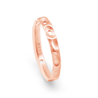 Tidepools ring band inspired by ocean tide pools made from certified recycled gold by WEND Jewelry #eco-gold_red #width_thin