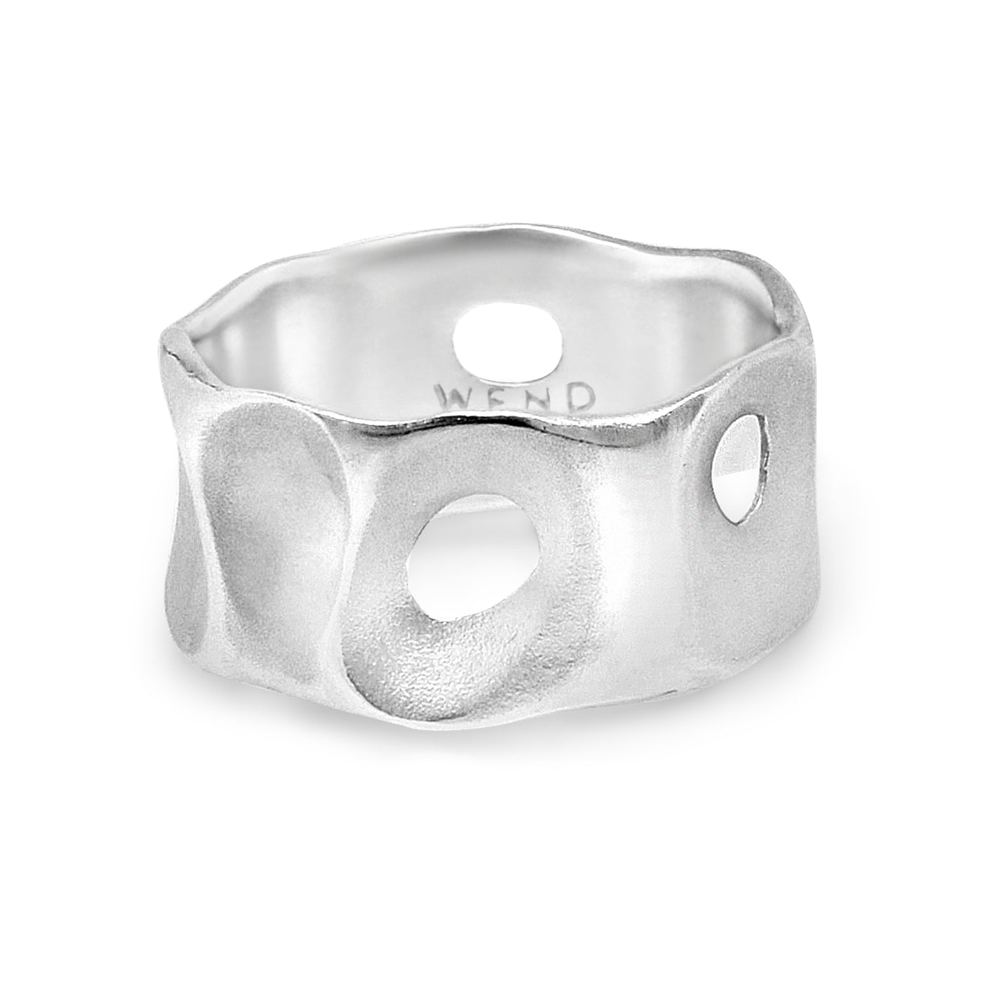 Tidepools ring band inspired by ocean tide pools made from certified recycled gold by WEND Jewelry