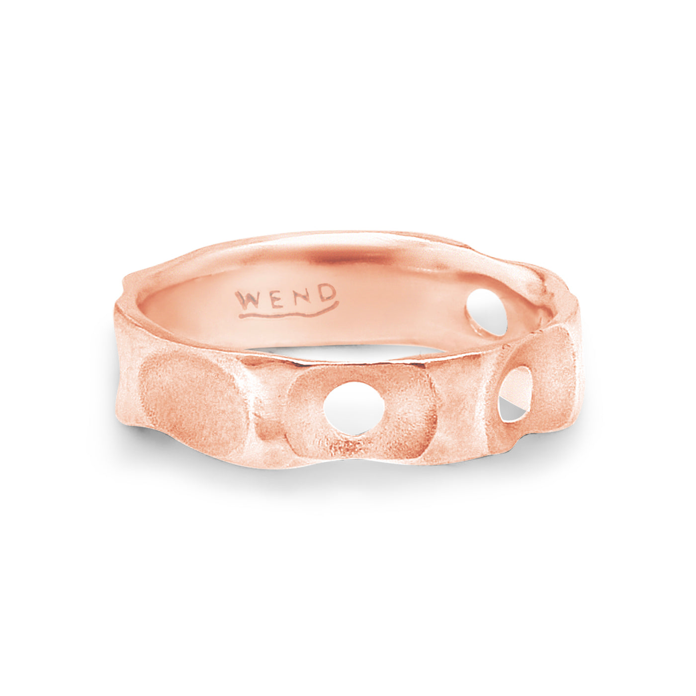 Tidepools ring band inspired by ocean tide pools made from certified recycled gold by WEND Jewelry